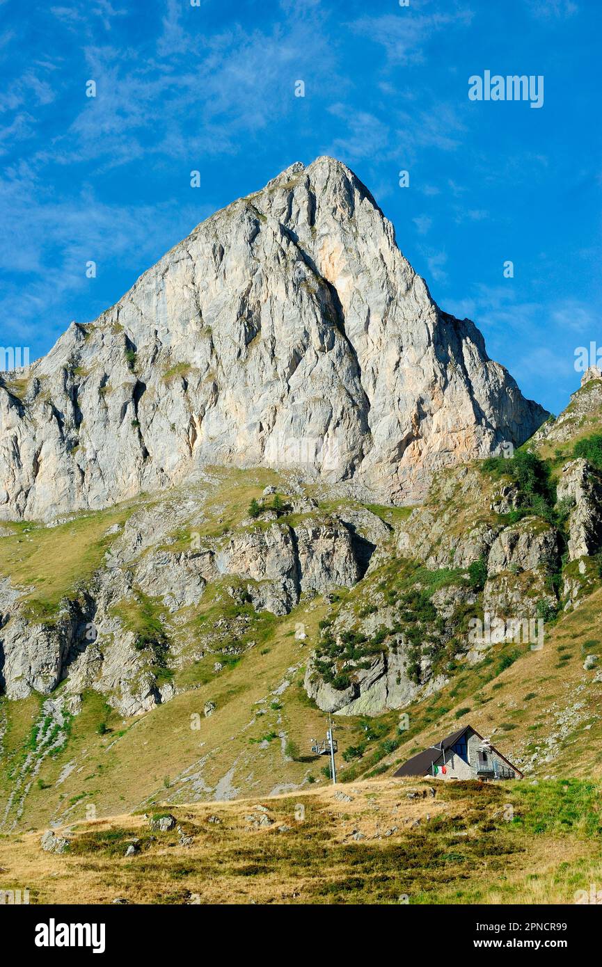 Mondovi Alpine Refuge im Herzen des Marguareis Regional Park, Basis für Ausflüge und Aufsteige, Ligurische Alpen, Cuneo, Piemont, Italien, Europa Stockfoto