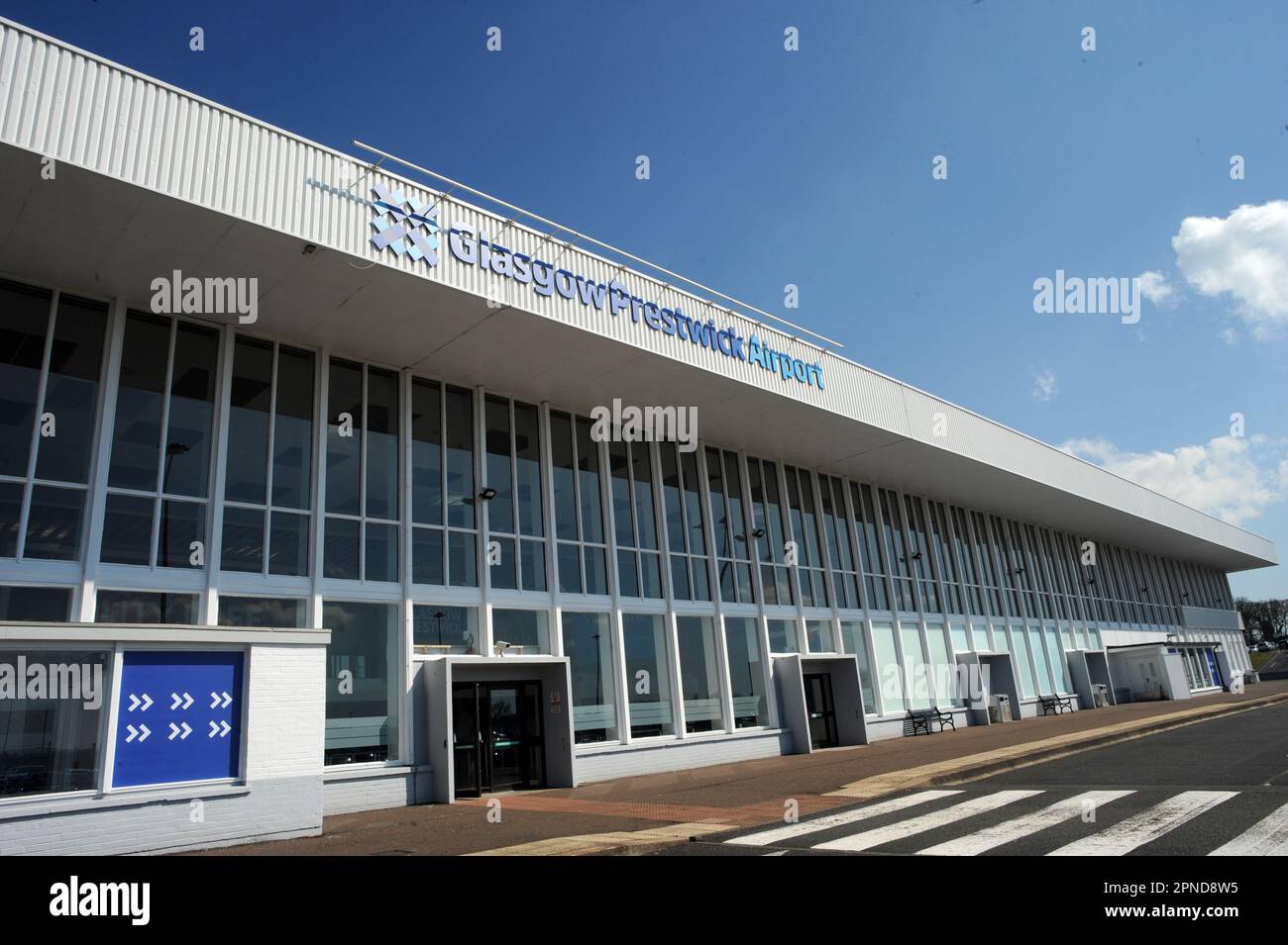 Flughafen Glasgow Prestwick, 18/04/23. Stockfoto