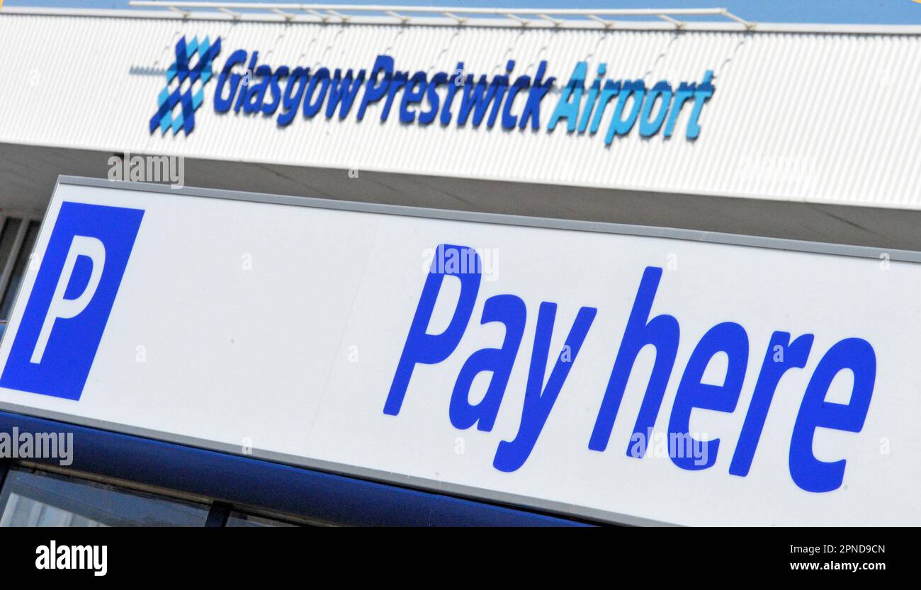 Flughafen Glasgow Prestwick, 18/04/23. Stockfoto