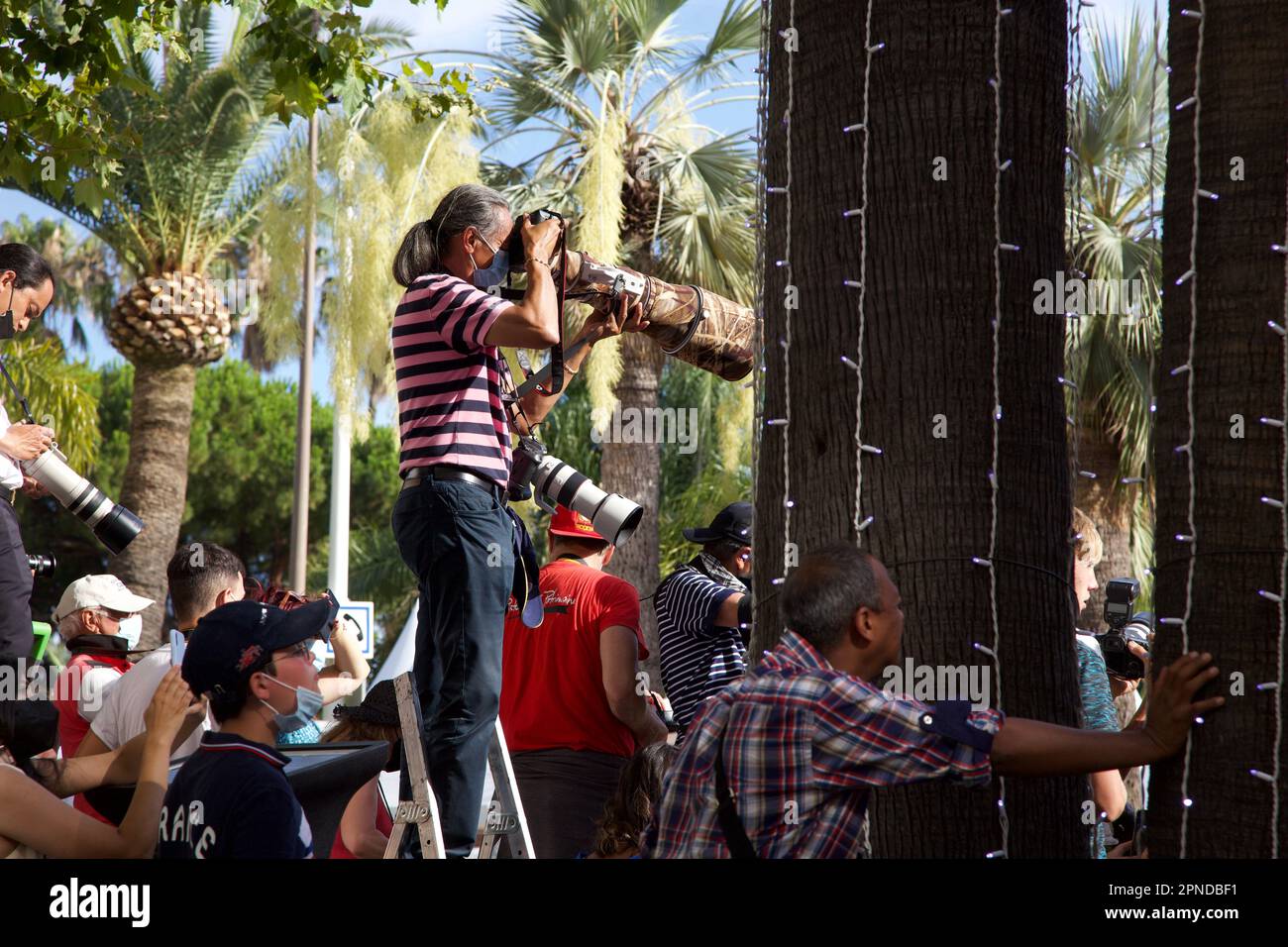 Fotografen bei der Abschlusszeremonie des Filmfestivals 74. in Cannes 2021 Stockfoto