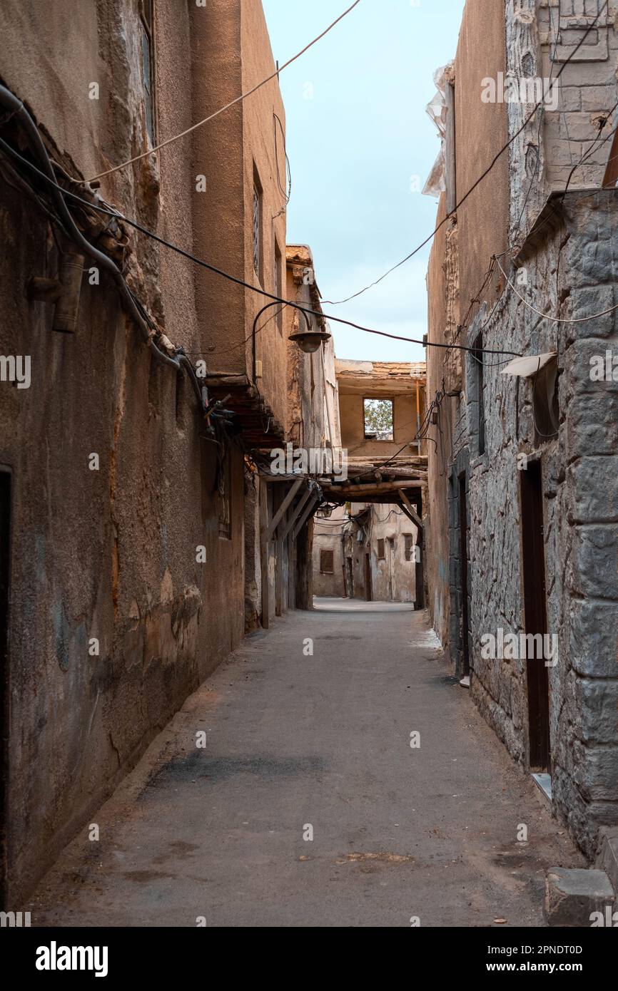 Enge Straße in der Altstadt von Damaskus, Syrien, Stockfoto