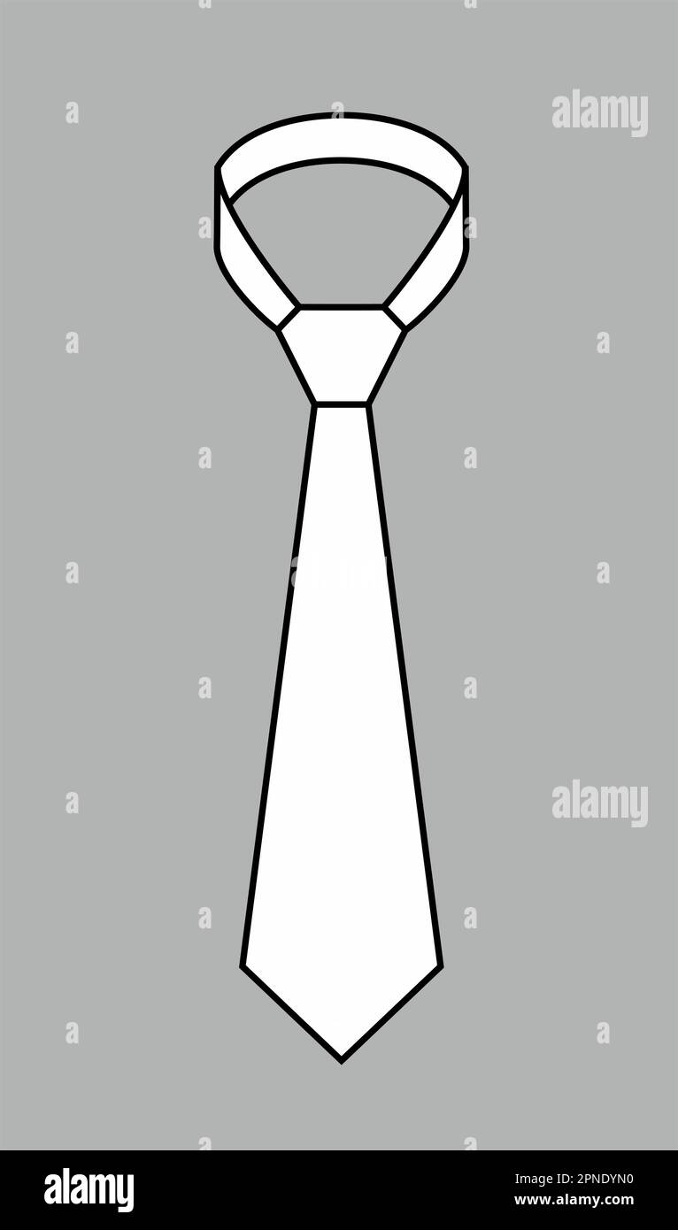 Krawatten-Vektor für Herren. Mode-CAD. Stock Vektor