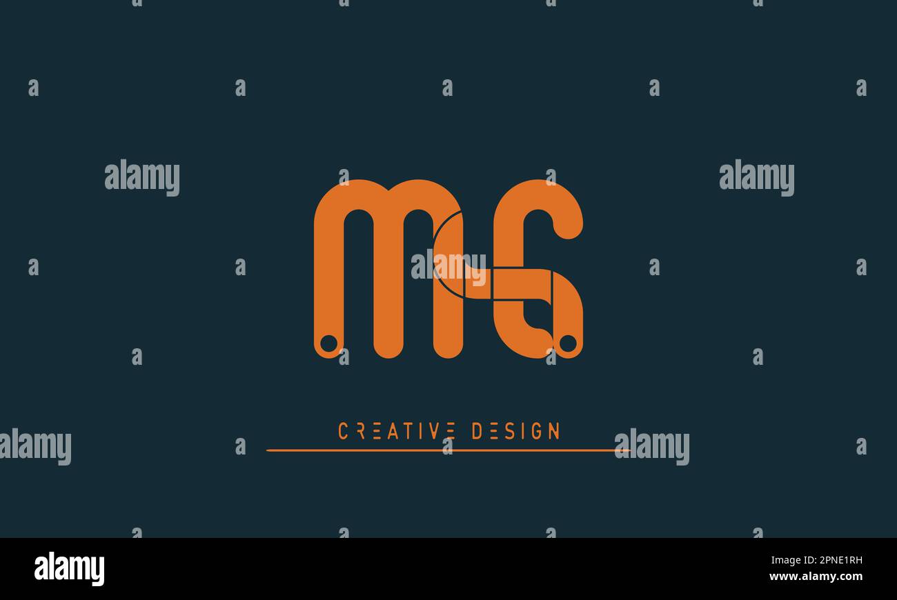 Buchstaben mit Buchstaben Modern Creative Logo ME, EM Stock Vektor
