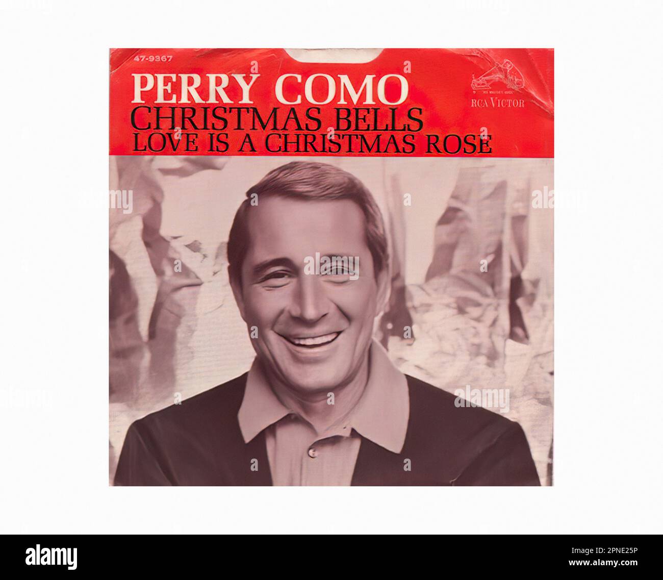1967 Uhr - Como Perry 01 Uhr - Vintage 45 U/MIN Musik Vinyl Schallplatte Stockfoto