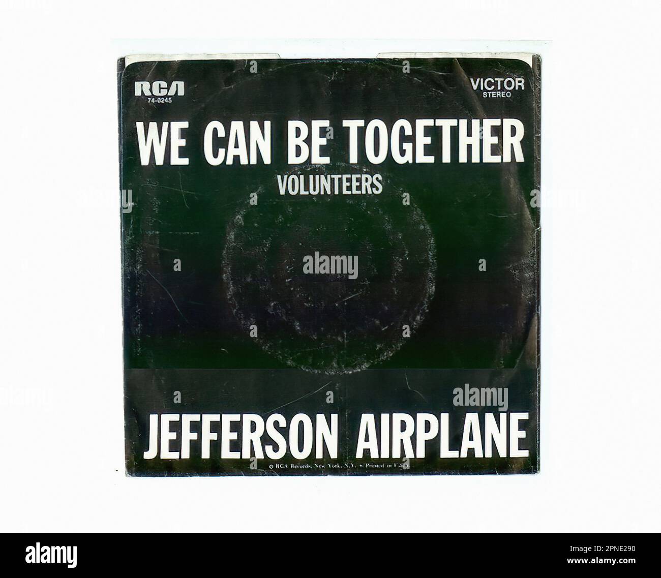 1969 Uhr - Jefferson Flugzeug 02 - Vintage 45 U/MIN Musik Vinyl Schallplatte Stockfoto