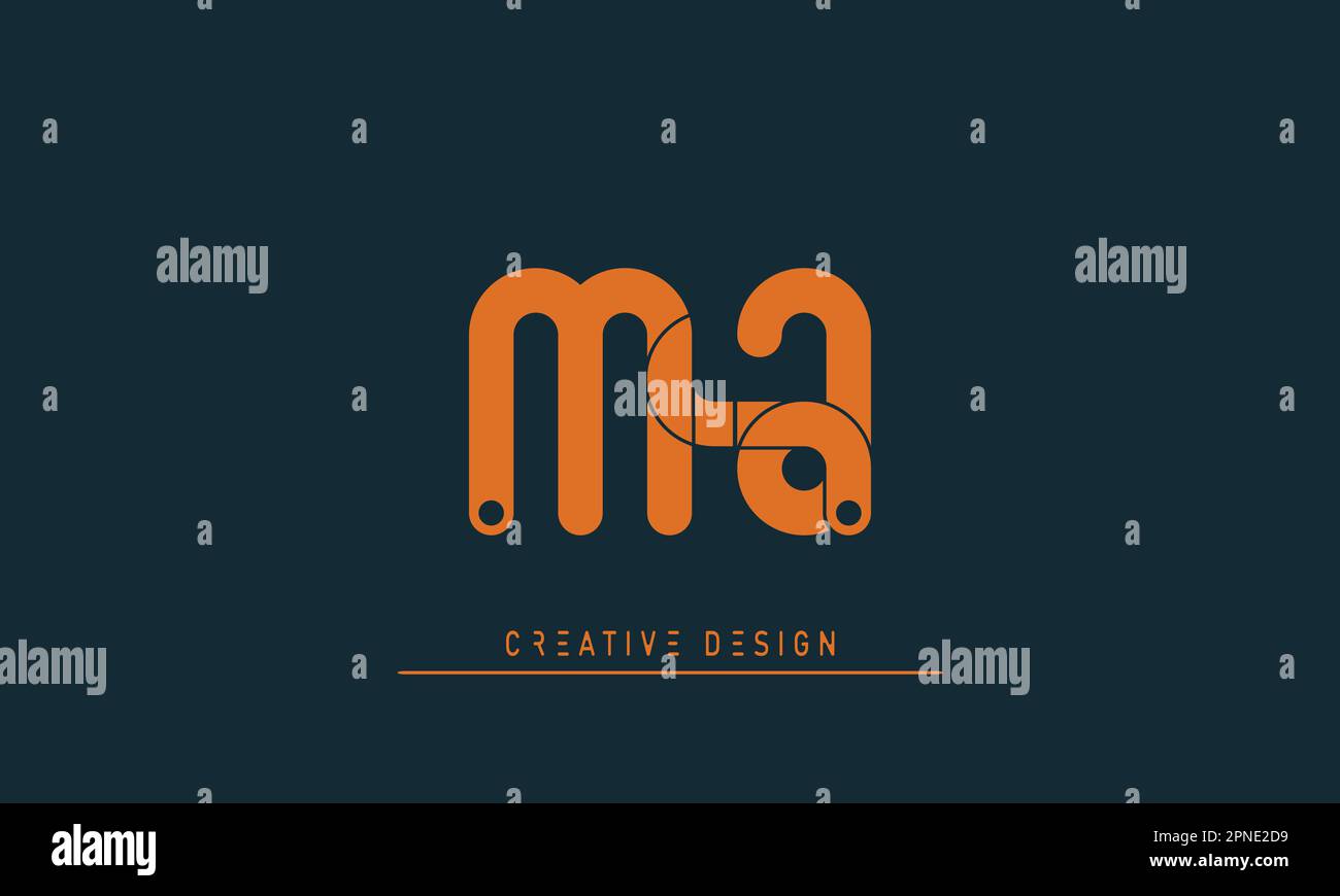 Buchstaben Modern Creative Logo MJ , JM Stock Vektor
