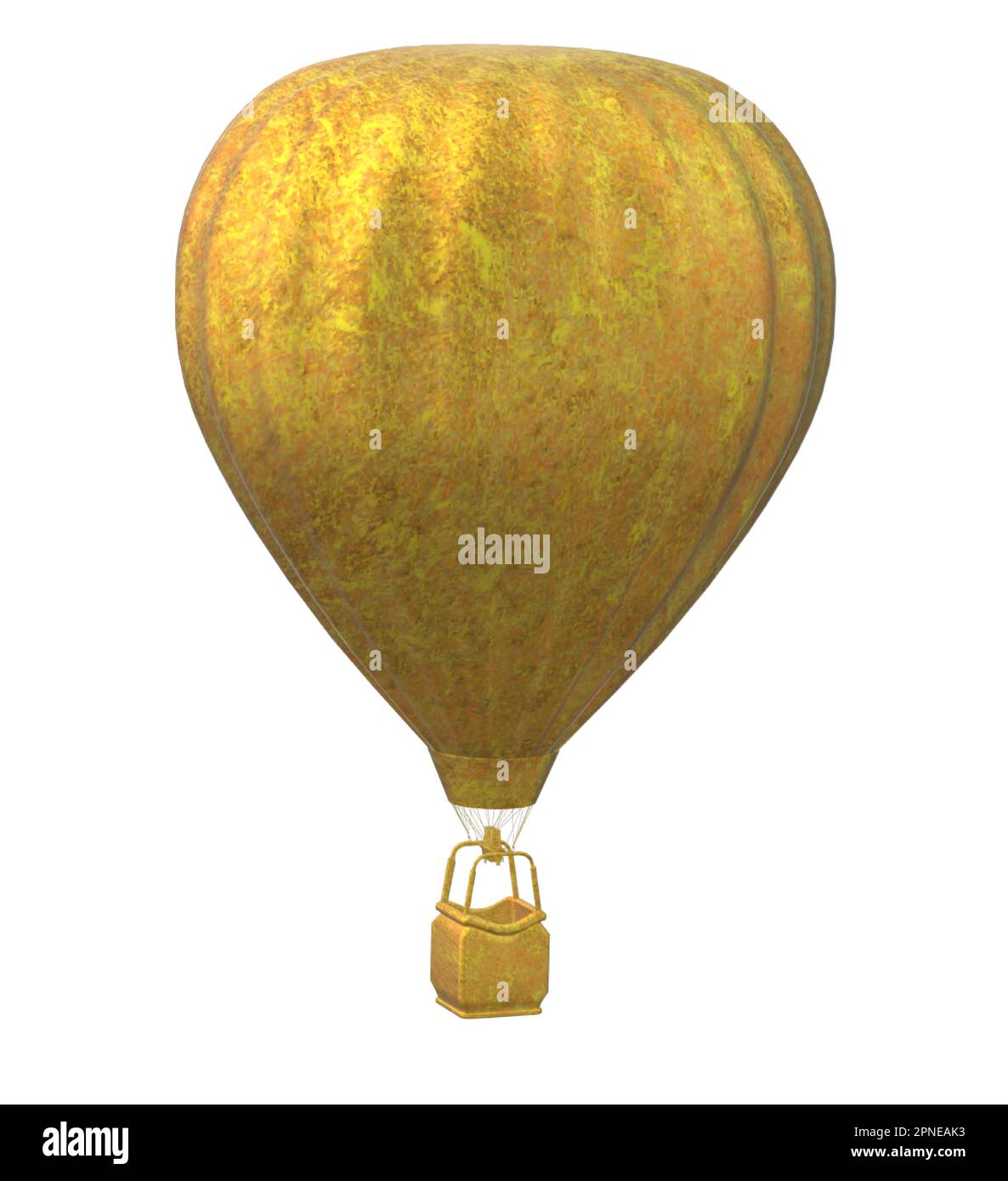 Goldener Golden Heißluftballon Stock Vektor