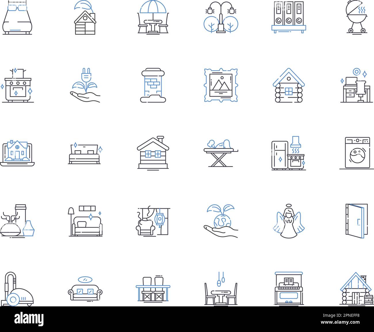 Symbolsammlung für die Statuszeile des Aufenthaltsorts. Staatsbürgerschaft, Green Card, Visa, Einwanderung, Einbürgerung, Status, Passport-Vektor und lineare Darstellung Stock Vektor