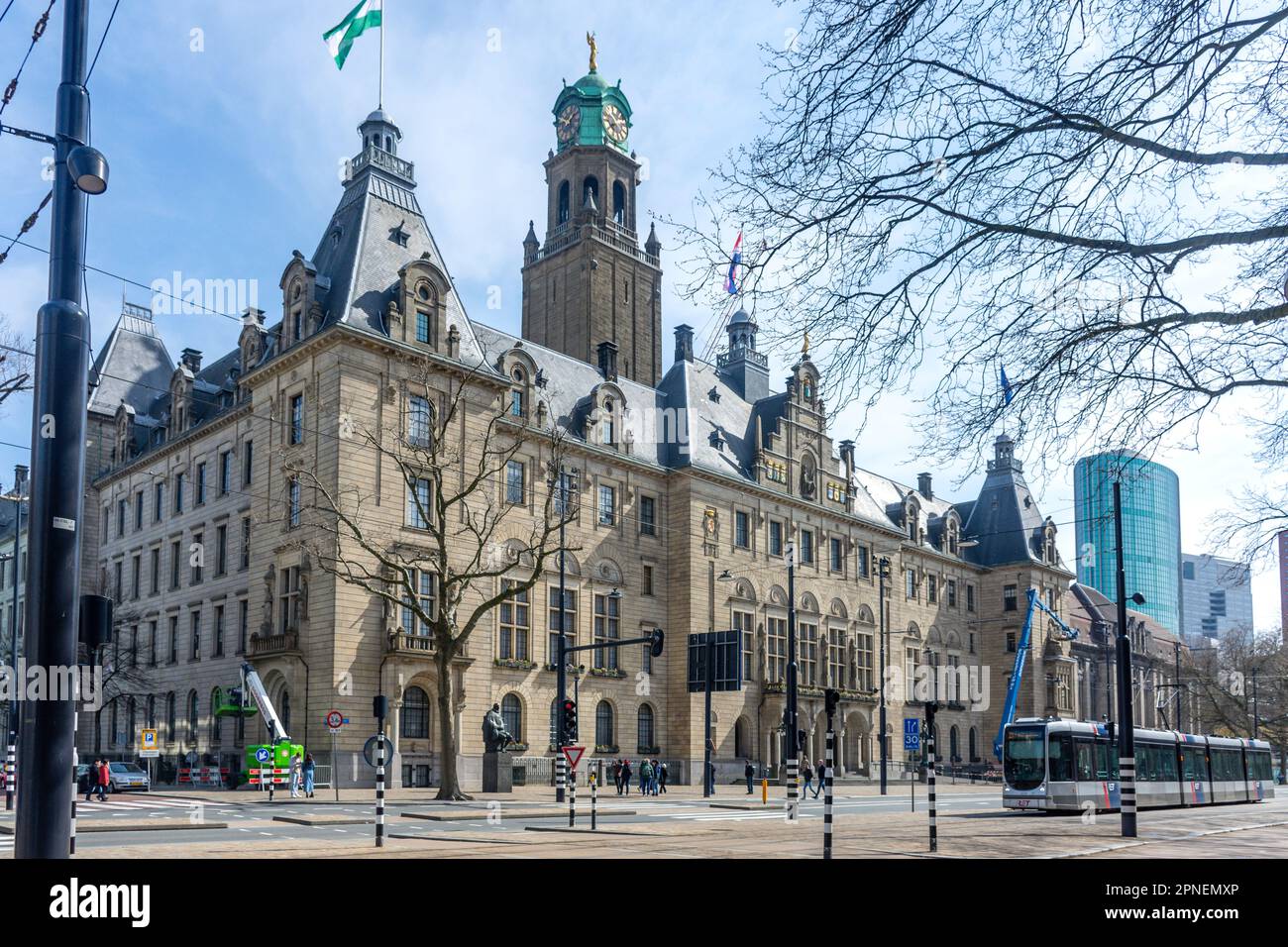 Stadhuis Rotterdam (Rathaus), Coolsingel, Rotterdam Centrum, Rotterdam, Provinz Südholland, Königreich der Niederlande Stockfoto