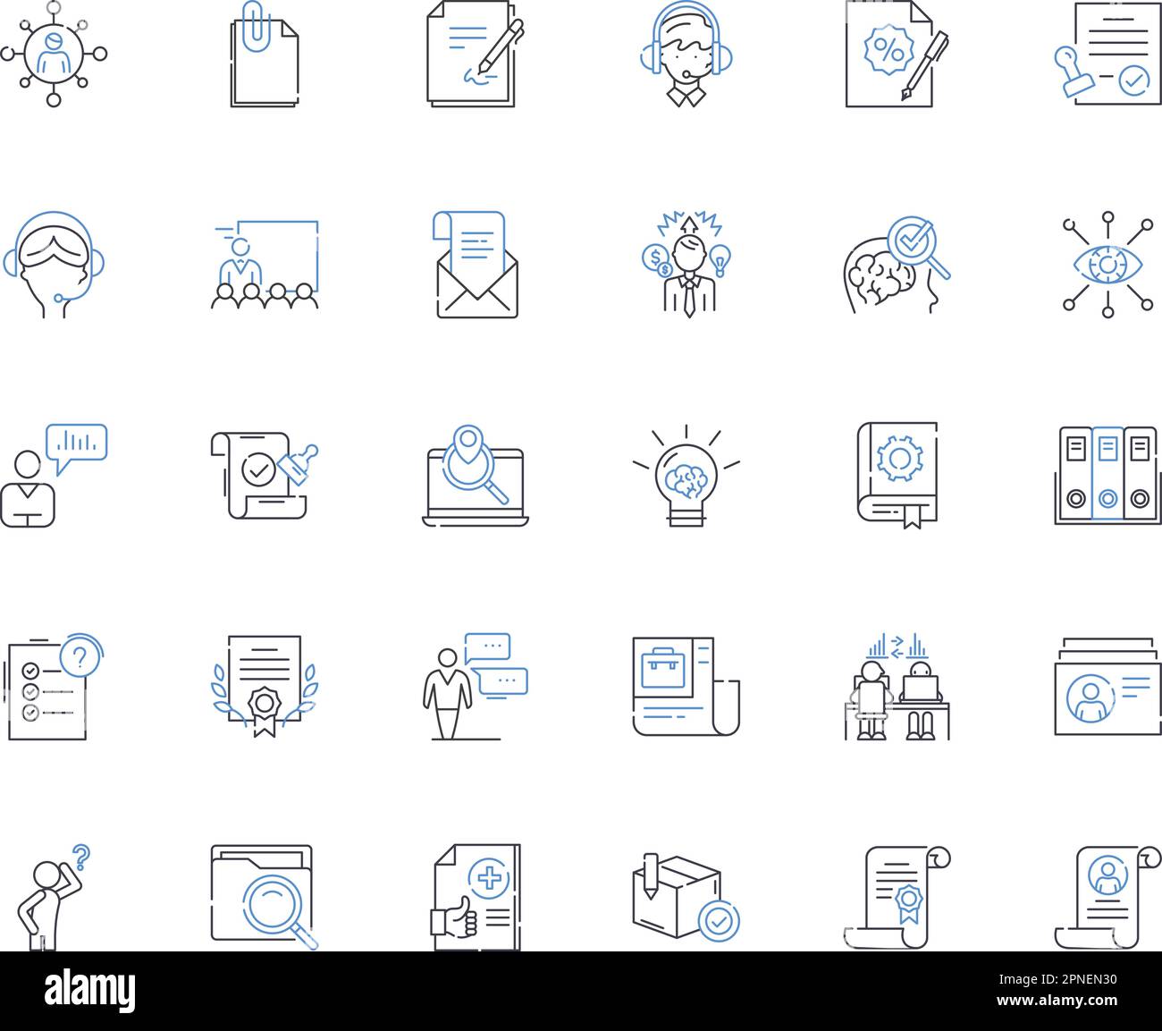 Patentierte Erfindungen Line Icons Kollektion. Patent, Innovation, Erfinderisch, Originalität, Geistiges Eigentum, Neuheit, kreativer Vektor und linear Stock Vektor