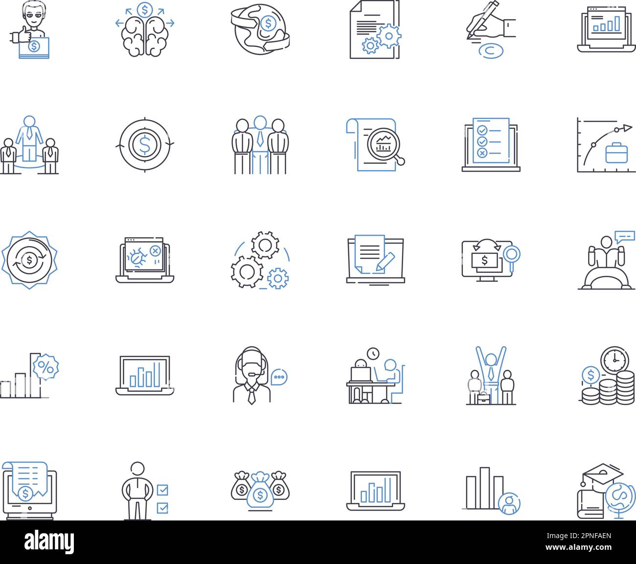 Symbolsammlung für Mtary Rewards-Linien. Punkte, Boni, Incentives, Preise, Treue, Belohnungen, Vorteile und lineare Darstellung. Anerkennungen Stock Vektor