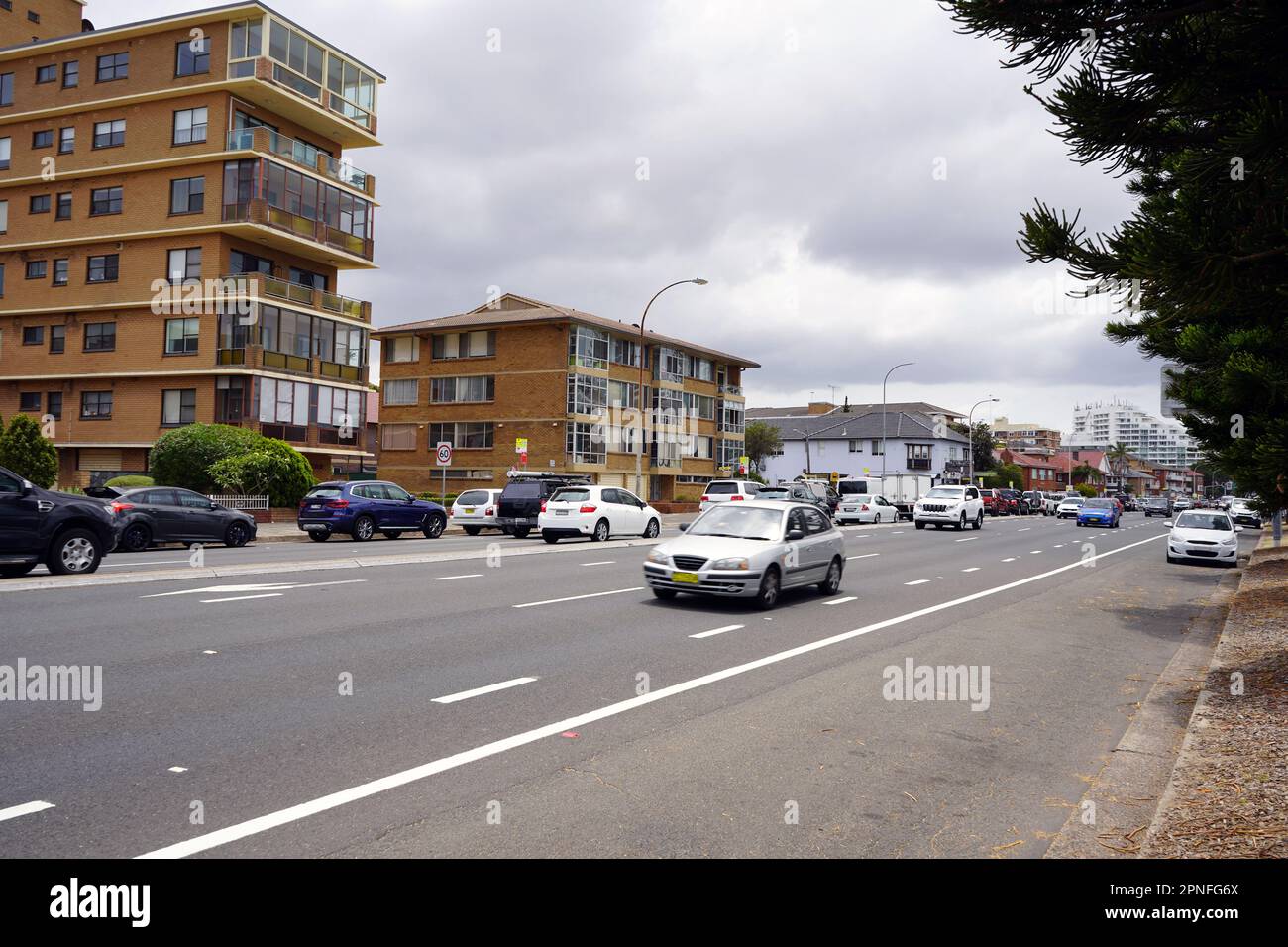 Sydney, NSW, Australien - 12-13-2019: The Grand Parade in Birhton-Le-Sands. Stockfoto