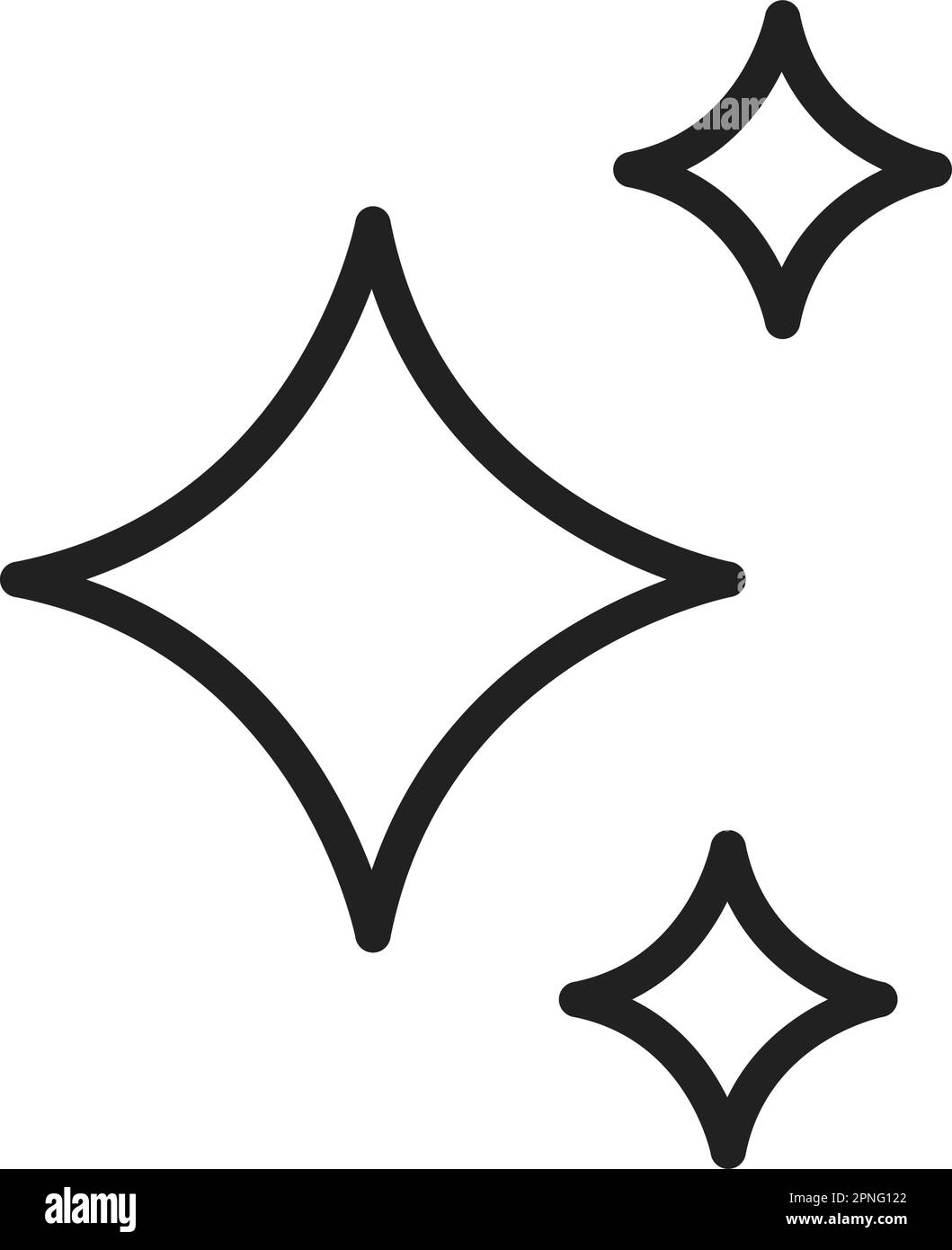 Vektorbild mit Glitzersymbol. Geeignet für mobile Apps, Web-Apps und Printmedien. Stock Vektor