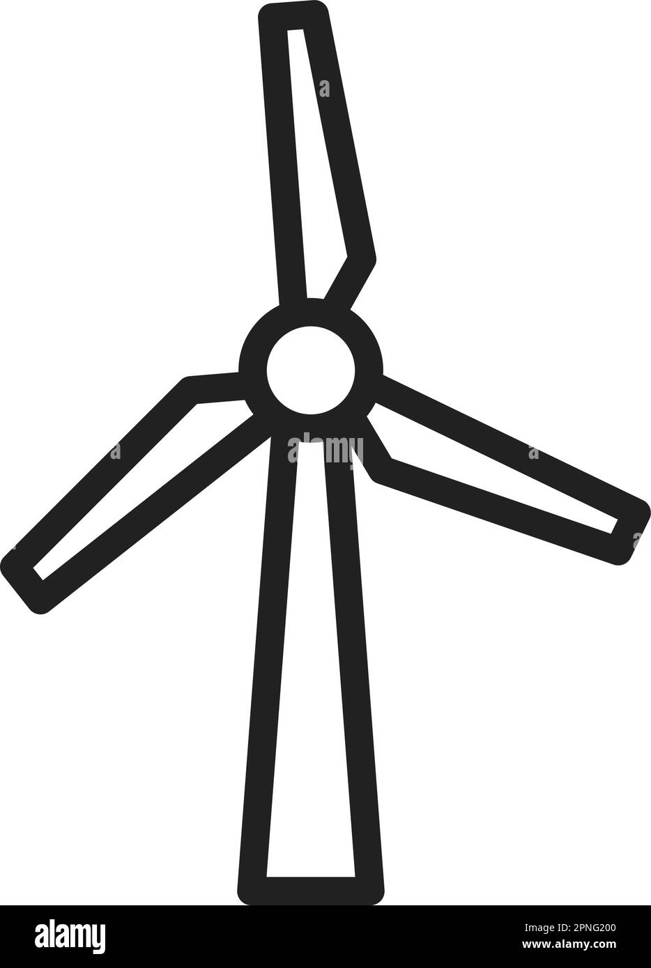 Vektorbild des Windmühlen-Symbols. Geeignet für mobile Apps, Web-Apps und Printmedien. Stock Vektor