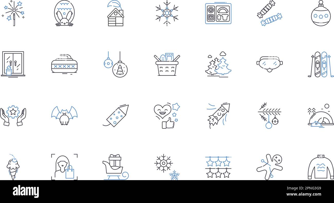 Hanukka Line Icons Kollektion. Menorah, Dreidel, Latkes, Chanukah, Kerzen, Wunder, Festivalvektor und lineare Illustration. Gew, Tradition Stock Vektor