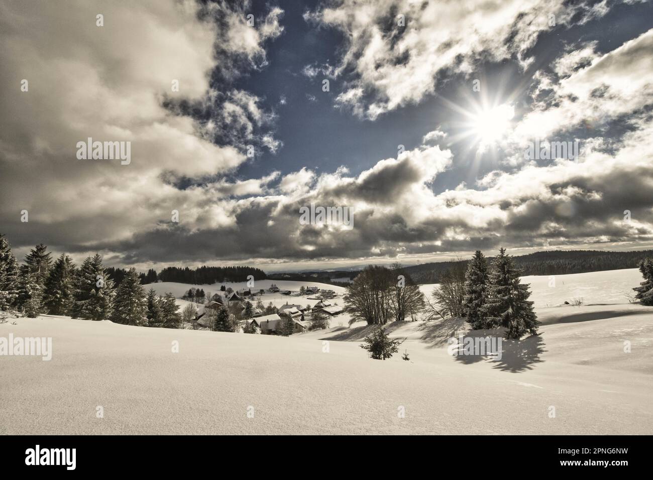 Winterlandschaft, Dachsberg, Hotzenwald, Deutschland Stockfoto