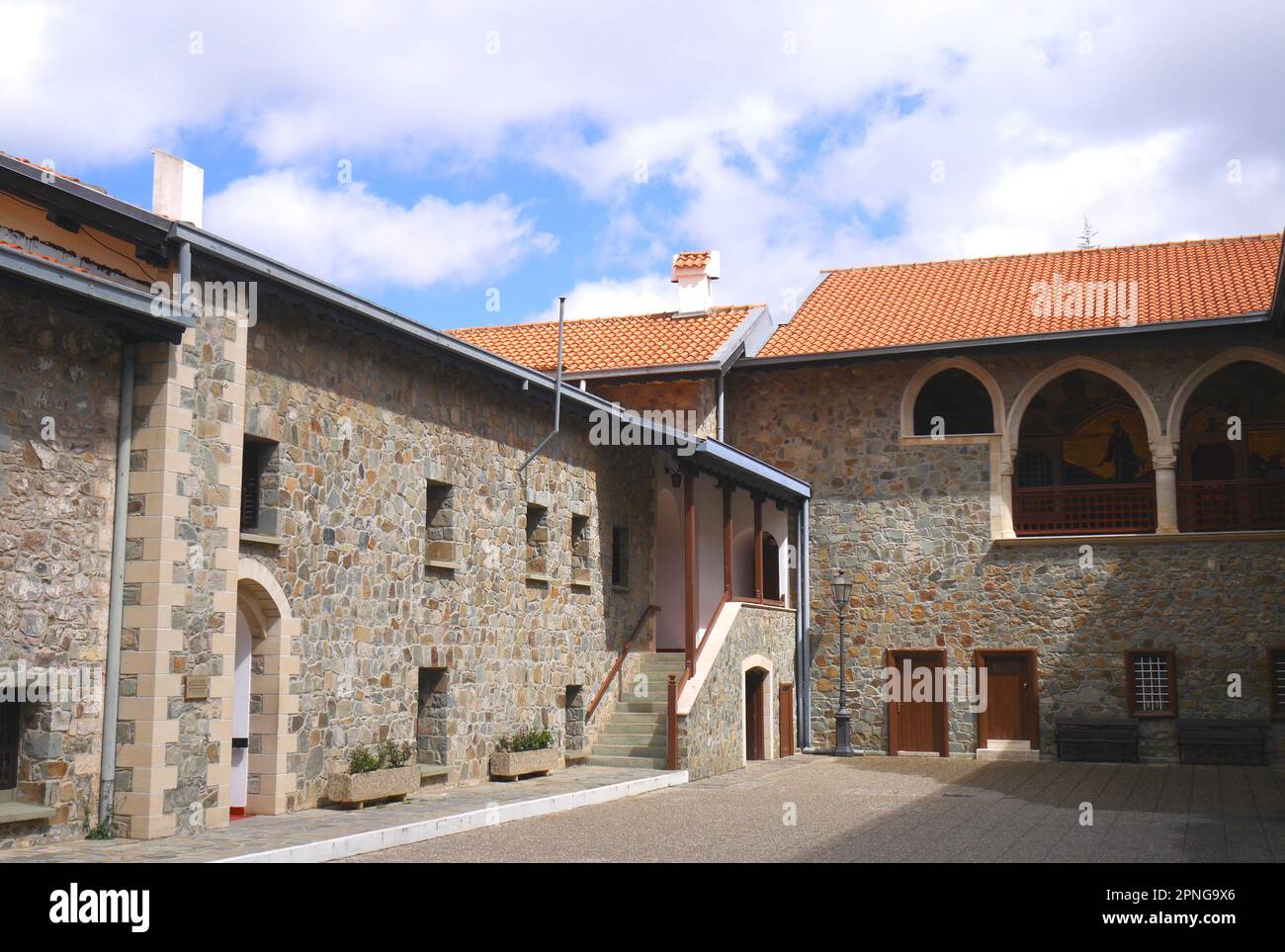 Das byzantinische Heilige Kloster der Jungfrau von Kykkos, das Kloster Kykkos, das Troodos-Gebirge, das Paphos-Viertel, die Republik Zypern Stockfoto