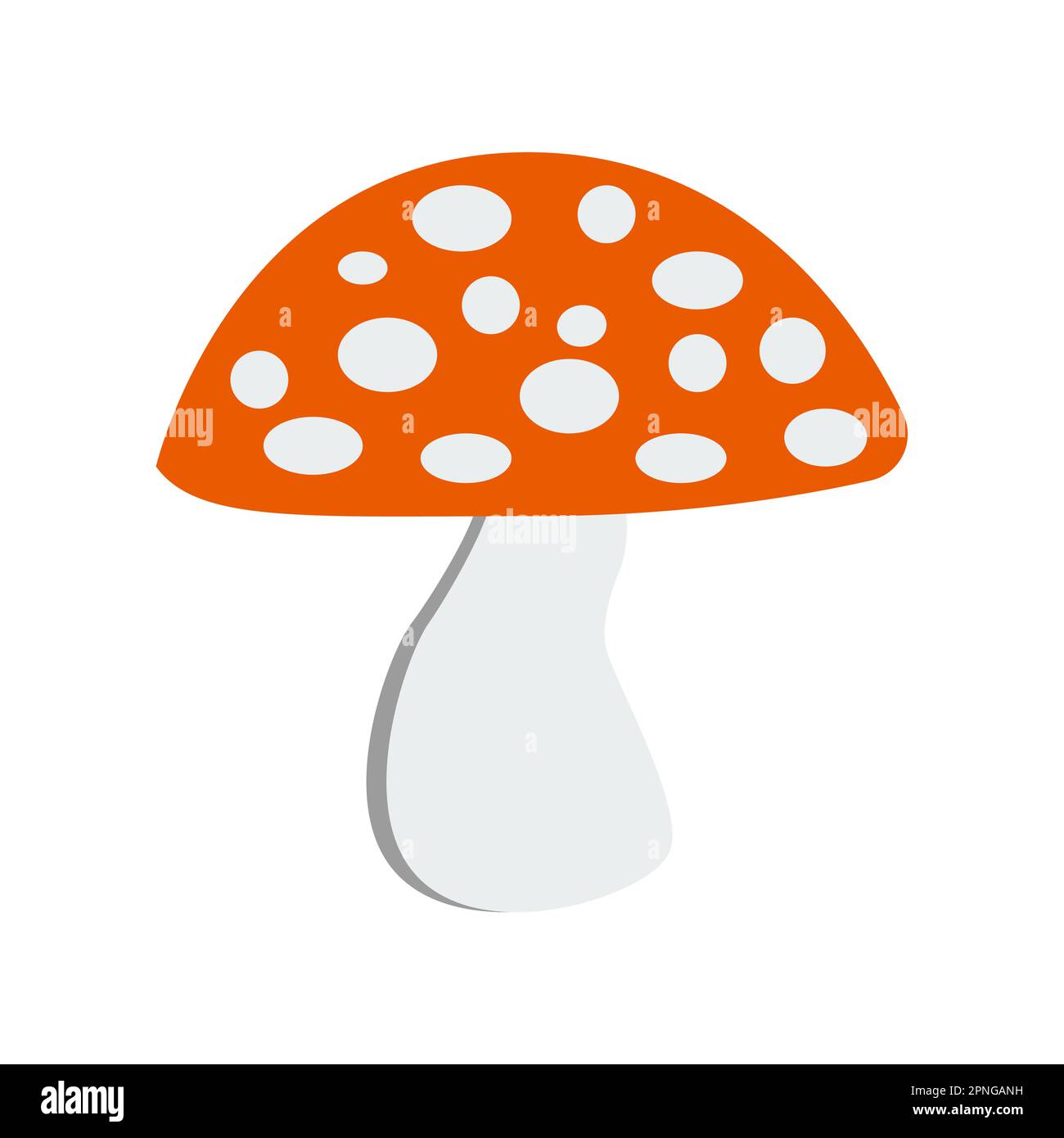 Große rote Waldpilzfliege Agaric. Vektordarstellung Stock Vektor