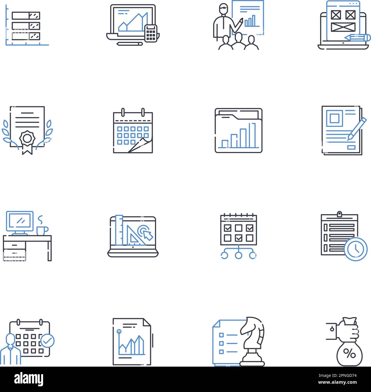 Engagement – Symbolsammlung für Verpflichtungslinien. Hingabe, Loyalität, Versprechen, Hingabe, Treue, Treue, Versprechungsvektor und lineare Darstellung Stock Vektor