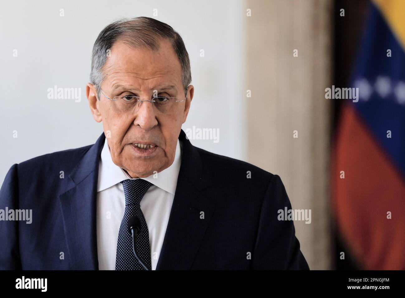 Caracas, Venezuela. 18. April 2023. Russischer Außenminister Sergej Lavrov. Kredit: Javier Campos/dpa/Archivbild/dpa/Alamy Live News Stockfoto