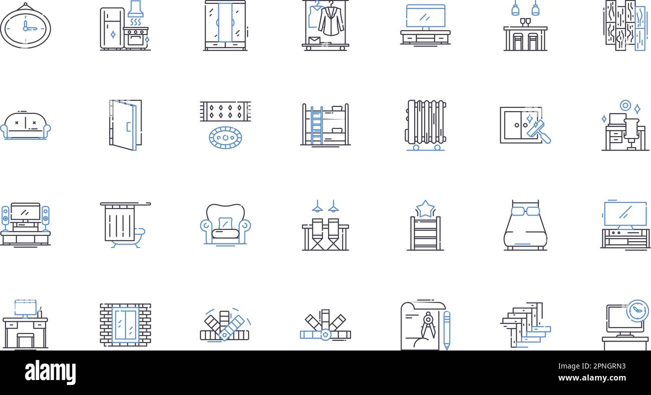 Kollektion mit Symbolen für die Schmuckherstellung. Sicken, Drahtarbeiten, Edelsteine, Harz, Löten, Polymer, Metallvektor und lineare Darstellung. Emaille, Klammern Stock Vektor