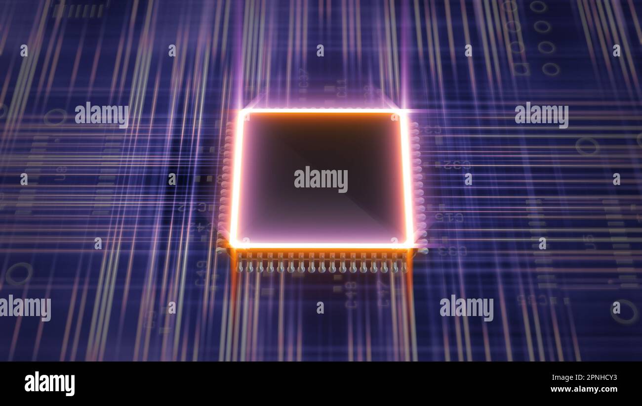 Grafikkarte Mikrochip Prozessor Abstract Stockfoto