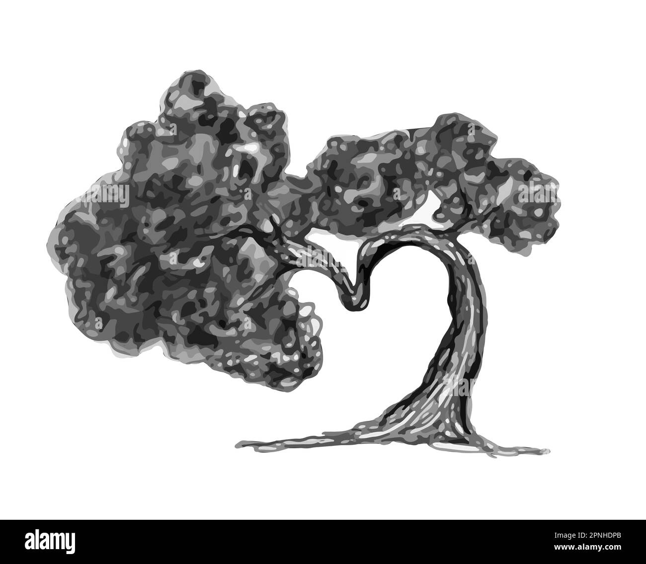 Glückwunschbanner zum WELTBAUM-Tag. Baumpflanztag. Ein Bonsai aus Bleistift. Stock Vektor