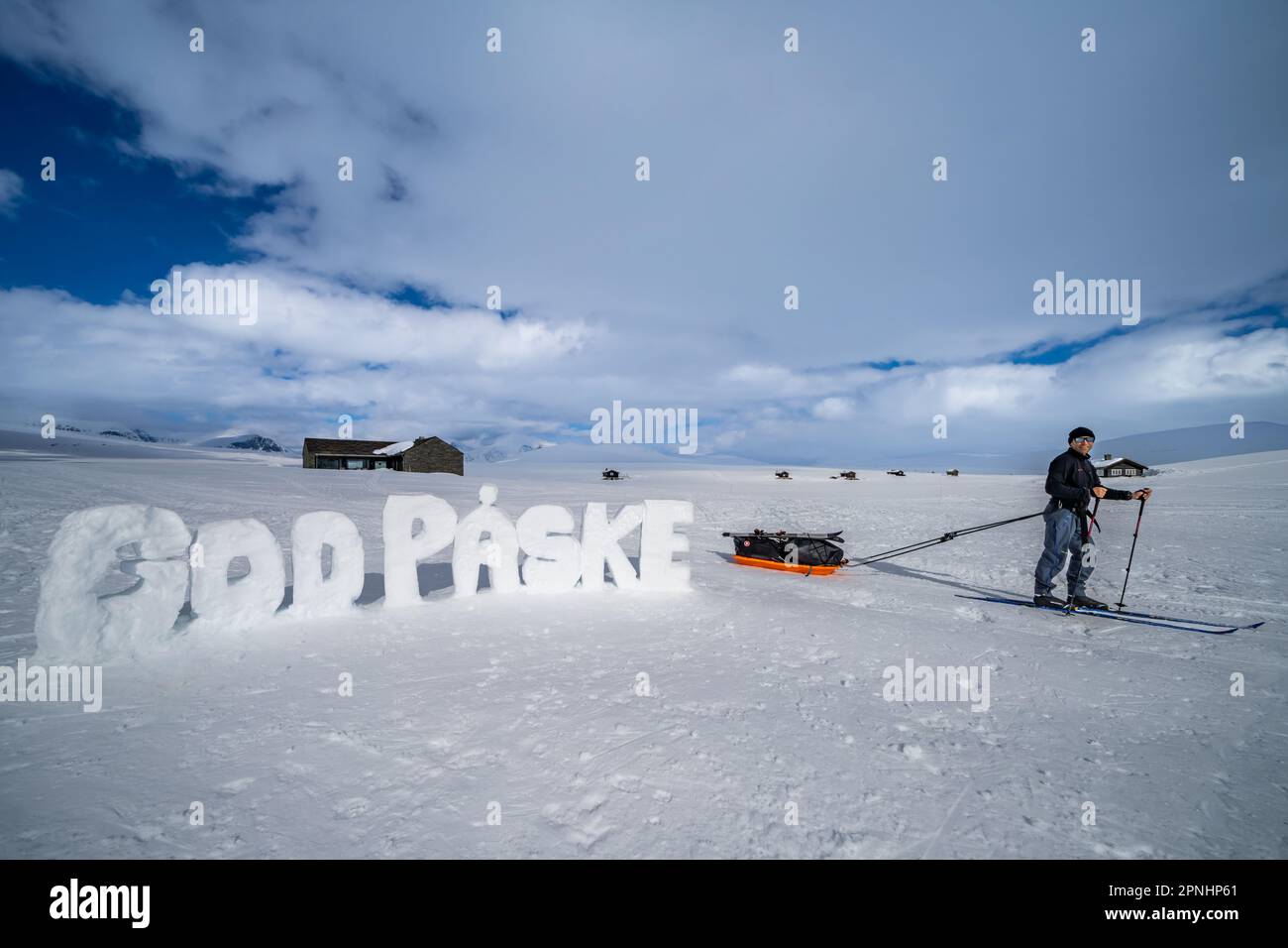 Skitouren im Rondane-Nationalpark, Norwegen Stockfoto
