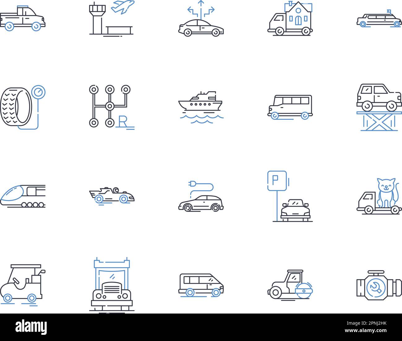 Symbolsammlung für Lagerpositionen. Lagerung, Bestand, Logistik, Verteilung, Transport, Wareneingang, Fulfillment-Vektor und lineare Darstellung Stock Vektor