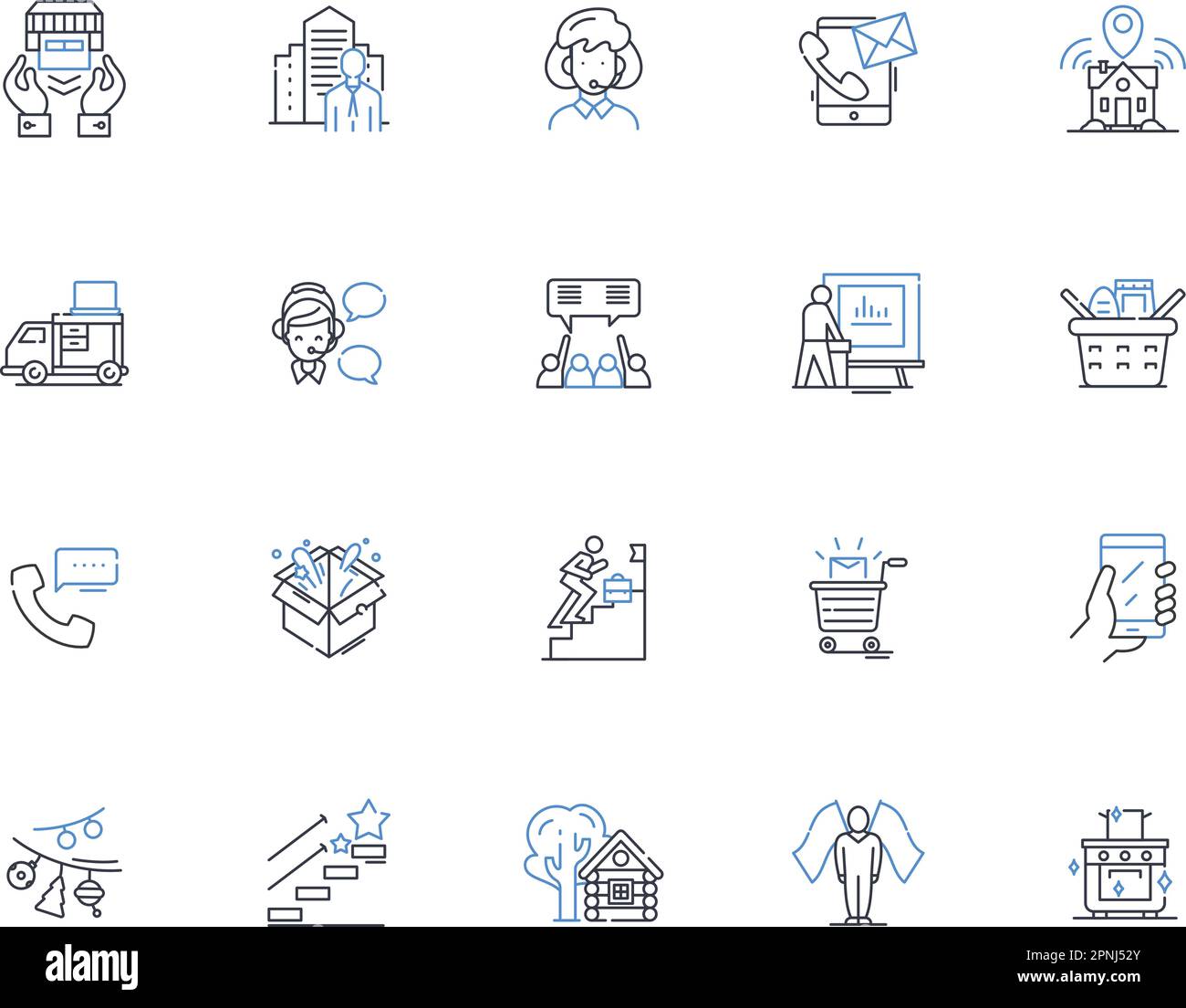 Metropolitan Area Line Icons Kollektion. Dichte, Vielfalt, Verkehr, Wolkenkratzer, Nachtleben, Kultur, Innovationsvektor und lineare Darstellung Stock Vektor