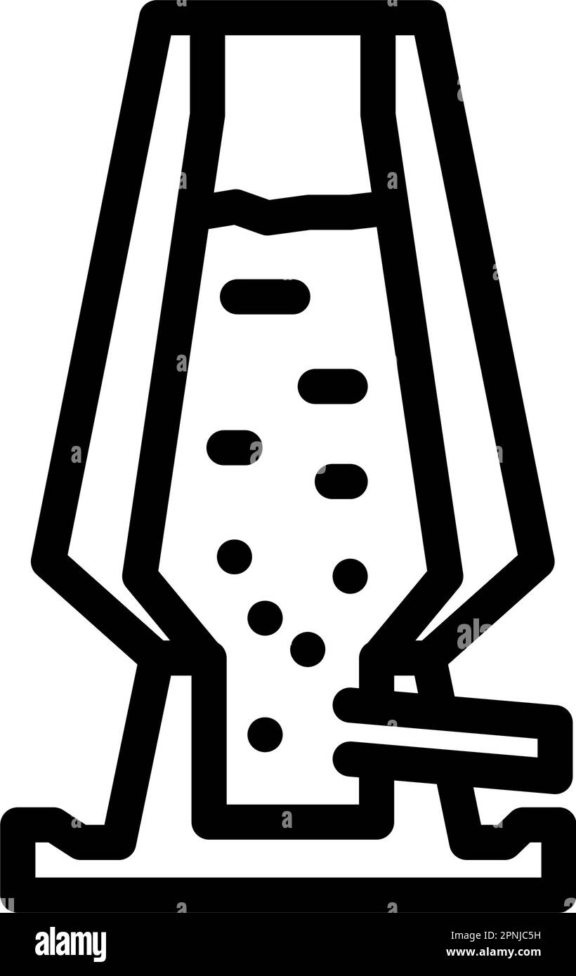 Vektordarstellung des Symbols der Produktionslinie für Hochofenstahl Stock Vektor