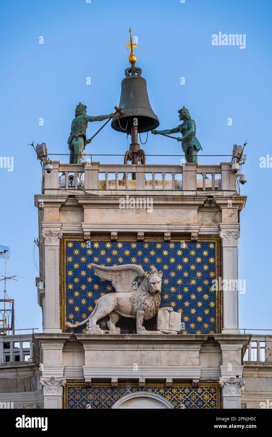 MarkusUhrenturm (Torre dell'Orologio), Venedig, Venetien, Italien Stockfoto