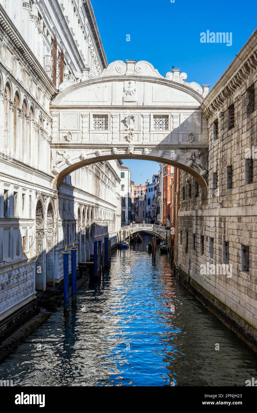 Seufzerbrücke (Ponte dei Sospiri), Venedig, Venetien, Italien Stockfoto