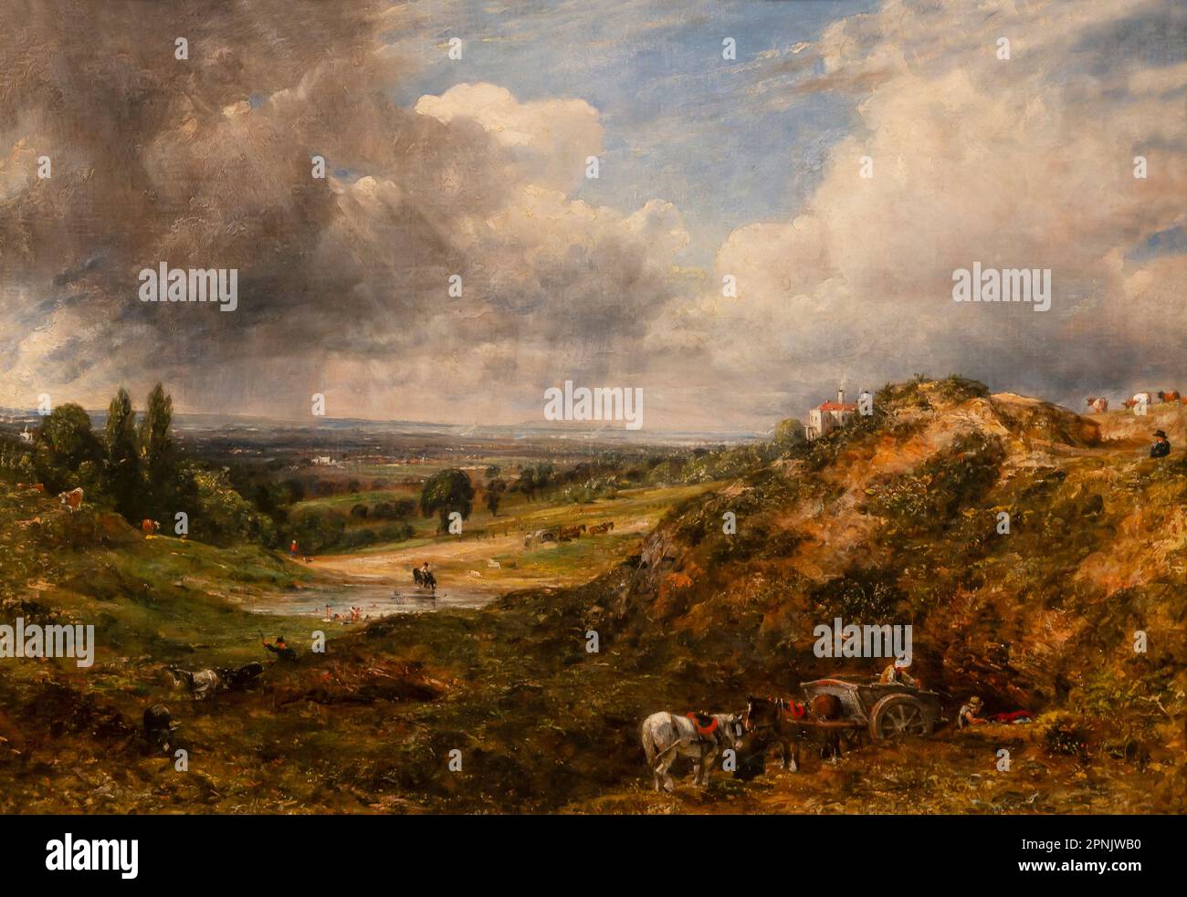 Hampstead Heath, Branch Hill Pond, John Constable, 1828, Stockfoto