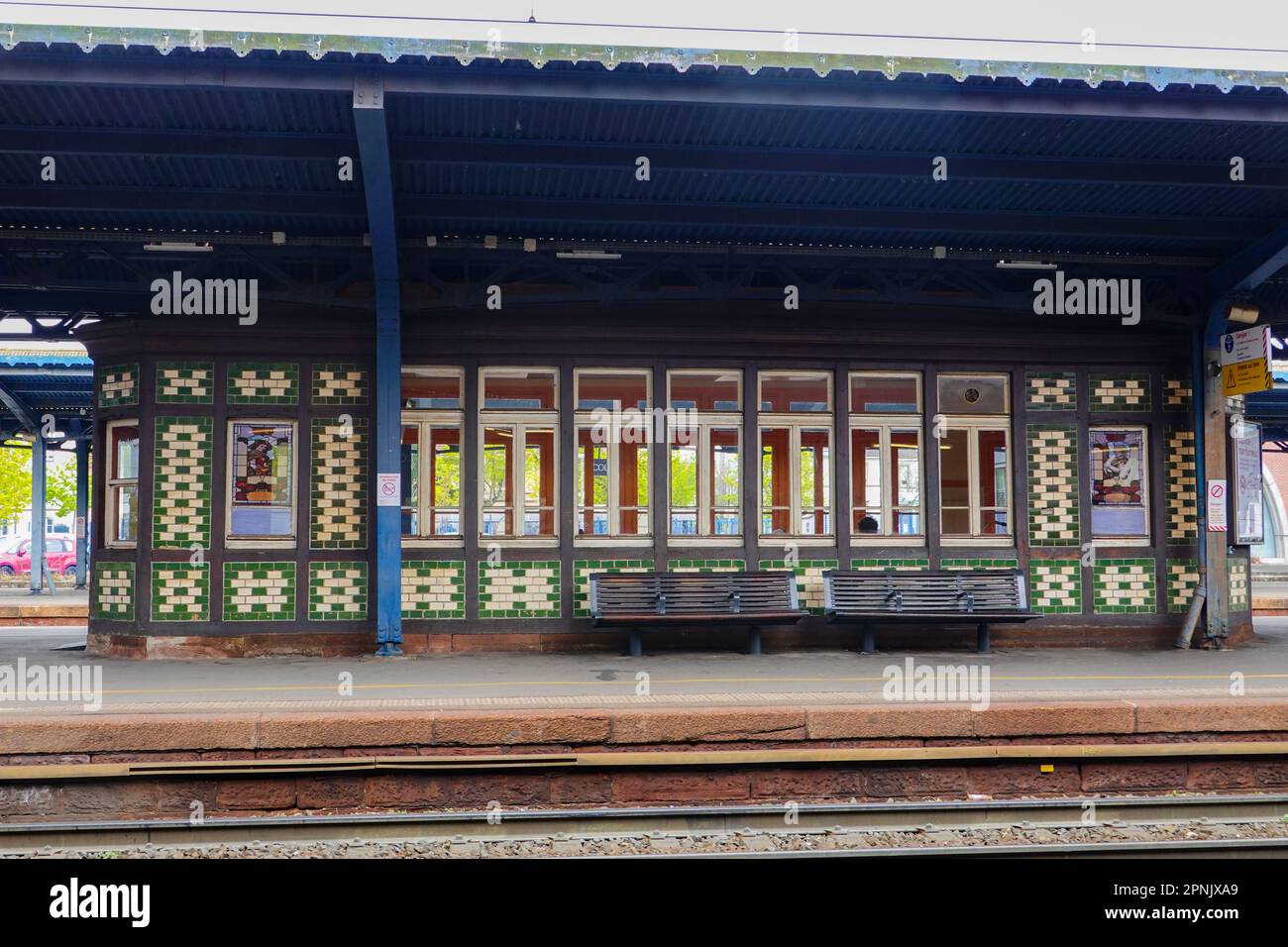 Bahnsteig, Colmar, Frankreich Stockfoto