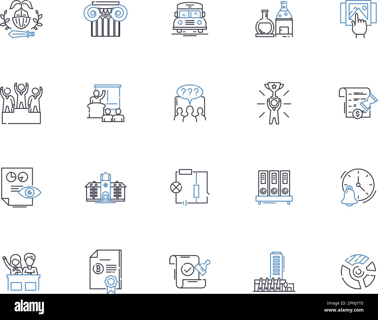 Conservatory Line Icons Kollektion. Gewächshaus, Glasshouse, Atrium, Oase, Botanisch, Rückzug, Rückzugsvektor und lineare Darstellung. Zufluchtsort, Sonnenraum Stock Vektor