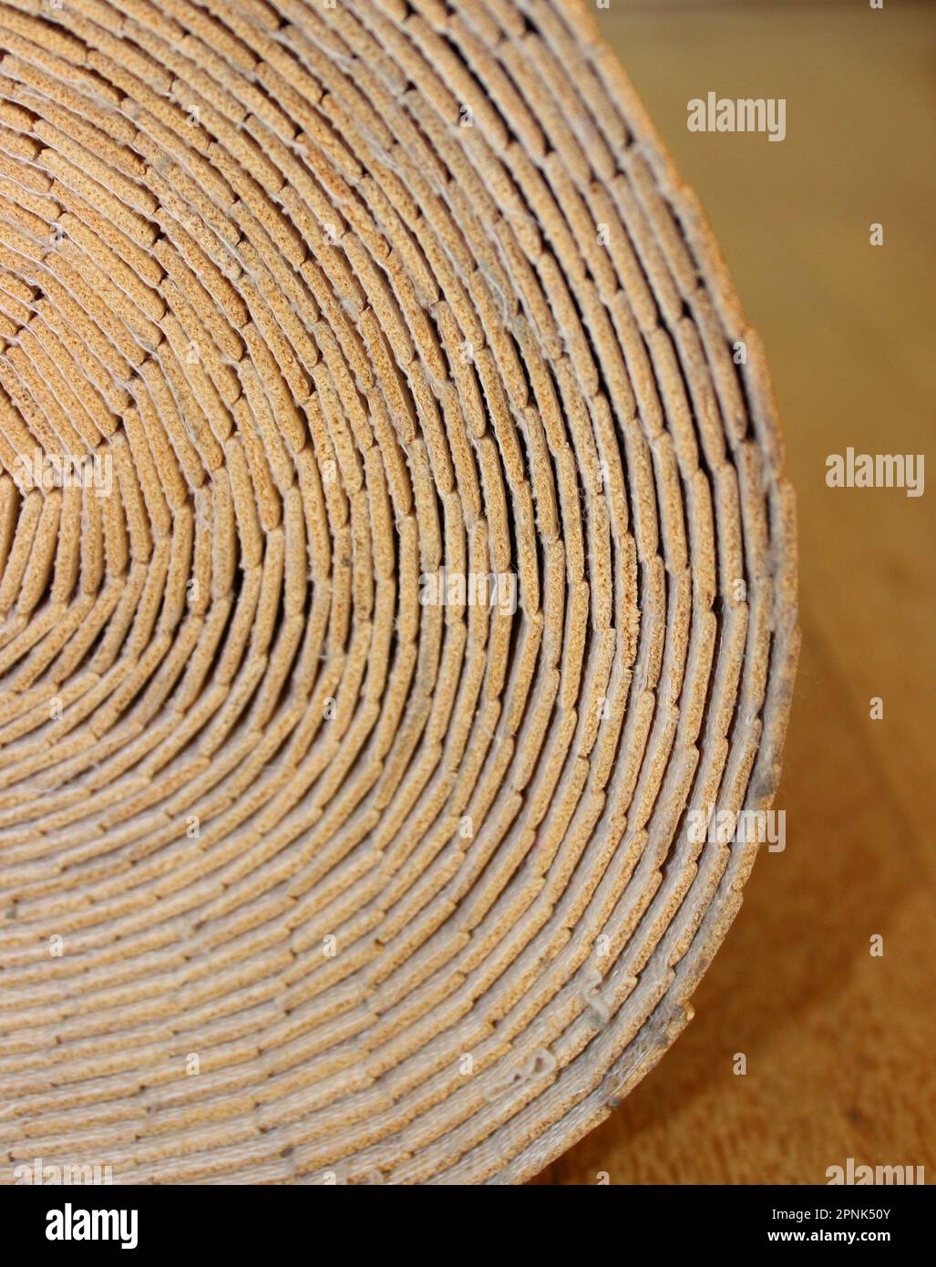 Bambusverkleidungsplatte in Einer Rolle Detailliertes Stockfoto Stockfoto