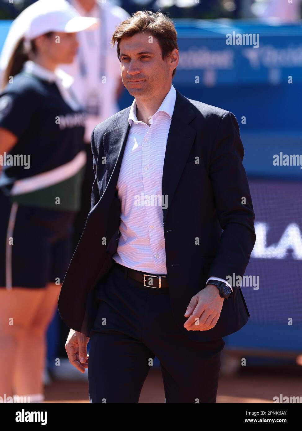 Barcelona, Spanien. 19. April 2023. BARCELONA, SPANIEN - 19. APRIL: .David Ferrer während der Barcelona Open Banc Sabadell 70 Trofeo Conde de Godo im Real Club de Tenis Barcelona am 19. April 2023 in Barcelona, Spanien (Kreditbild: © David Ramirez/DAX via ZUMA Press Wire) NUR REDAKTIONELLE VERWENDUNG! Nicht für den kommerziellen GEBRAUCH! Stockfoto