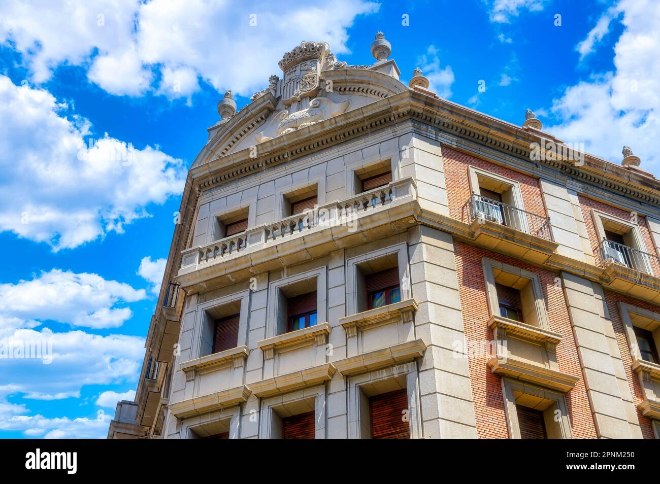 Centro Cultural de los Ejercitos, Fassade des Gebäudes, Valencia, Spanien Stockfoto