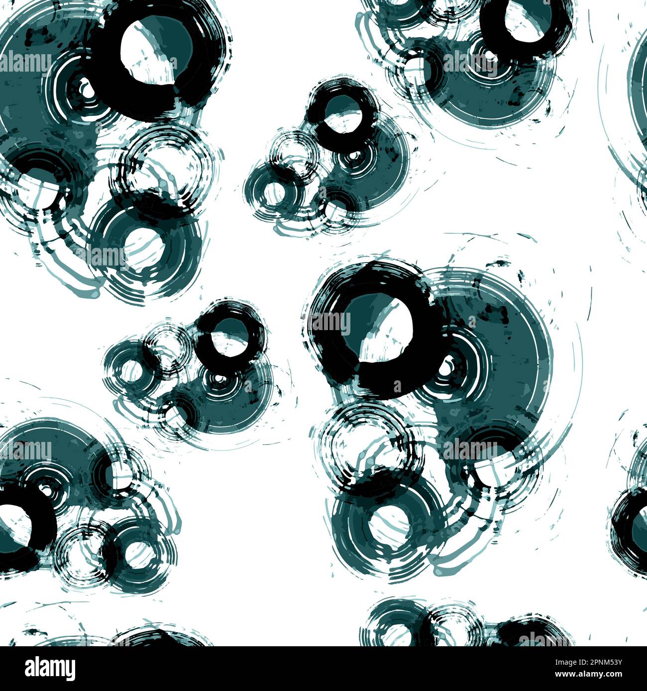 Nahtlose, wasserfarbene Pünktchen, geometrisches Handmalmuster. Stockfoto