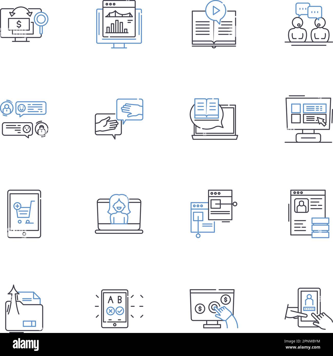 Symbolsammlung für die Verwahrstelle. Verantwortung, Vertrauen, Fürsorge, Verantwortung, Management, Schutz, Überwachungsvektor und lineare Darstellung Stock Vektor