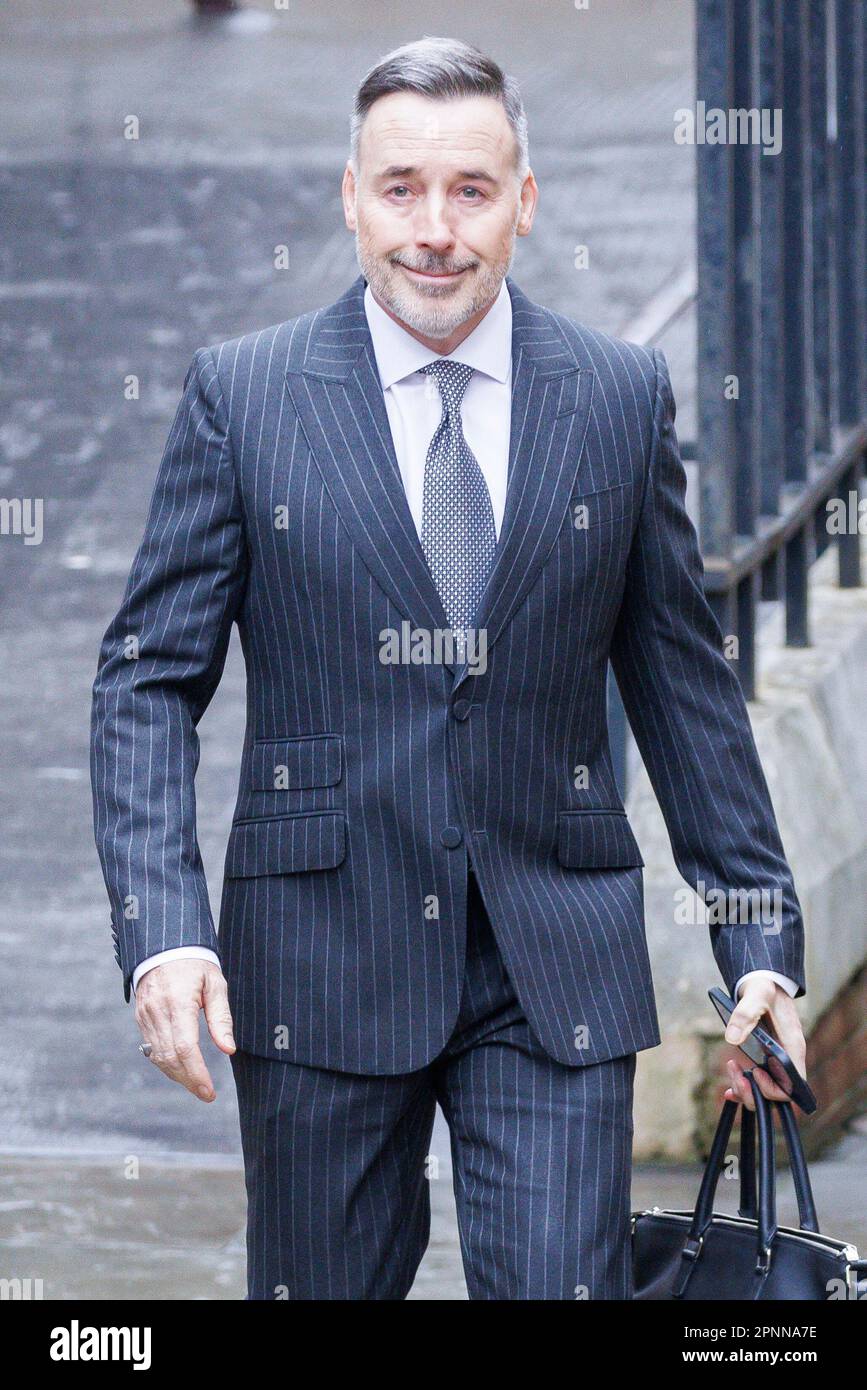 David Furnish kommt heute Morgen vor den königlichen Gerichten an. Aufnahme am 29. März 2023. © Belinda Jiao jiao.bilin@gmail.com 07598931257 Std Stockfoto