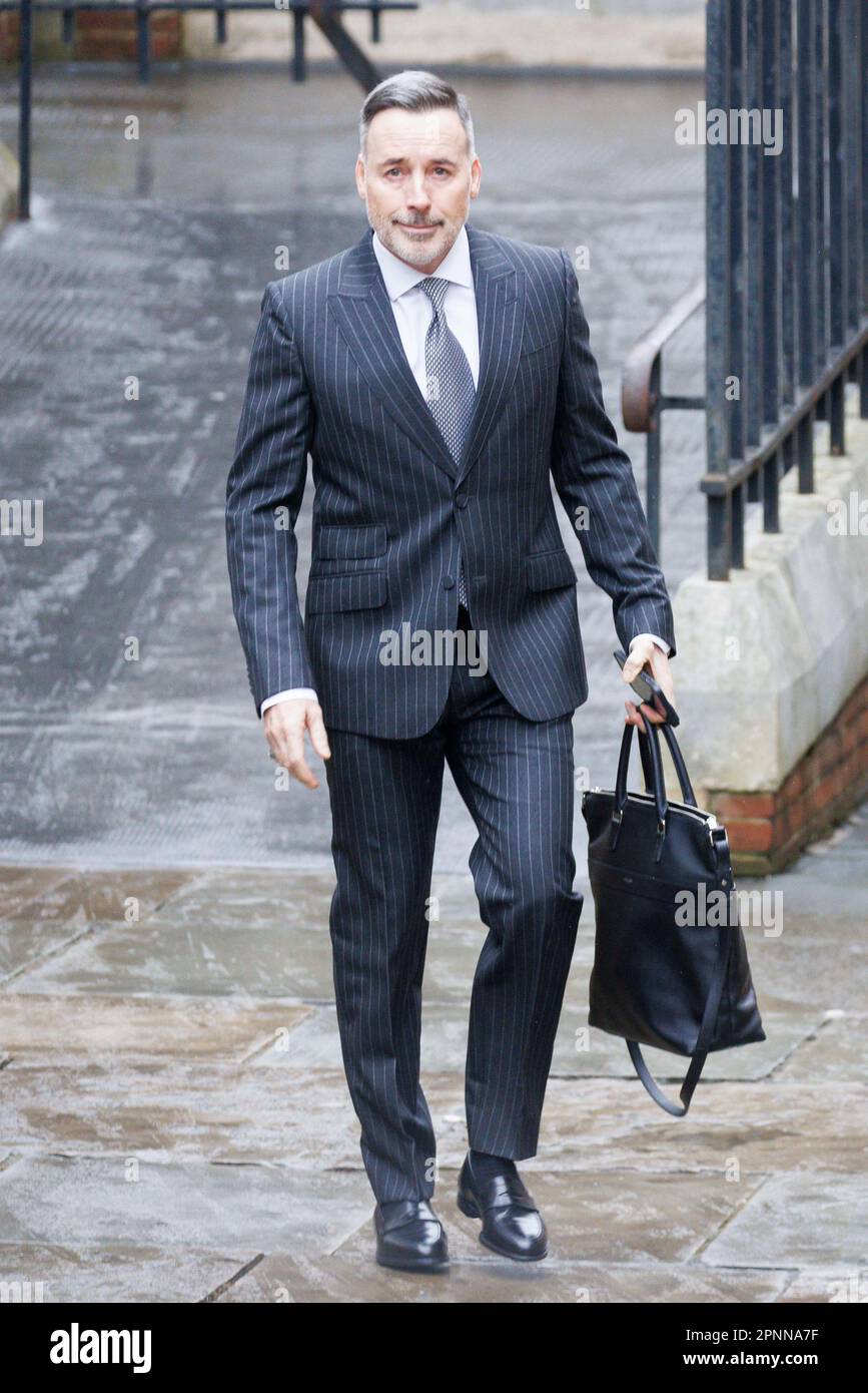 David Furnish kommt heute Morgen vor den königlichen Gerichten an. Aufnahme am 29. März 2023. © Belinda Jiao jiao.bilin@gmail.com 07598931257 Std Stockfoto