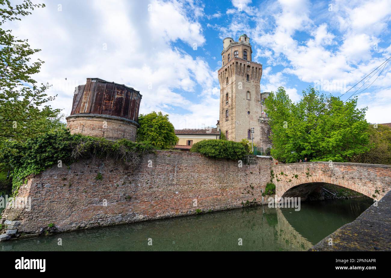 Padua, Italien. April 2023. Der Specola Tower ist der Hauptsitz des astronomischen Observatoriums von Padua. Stockfoto