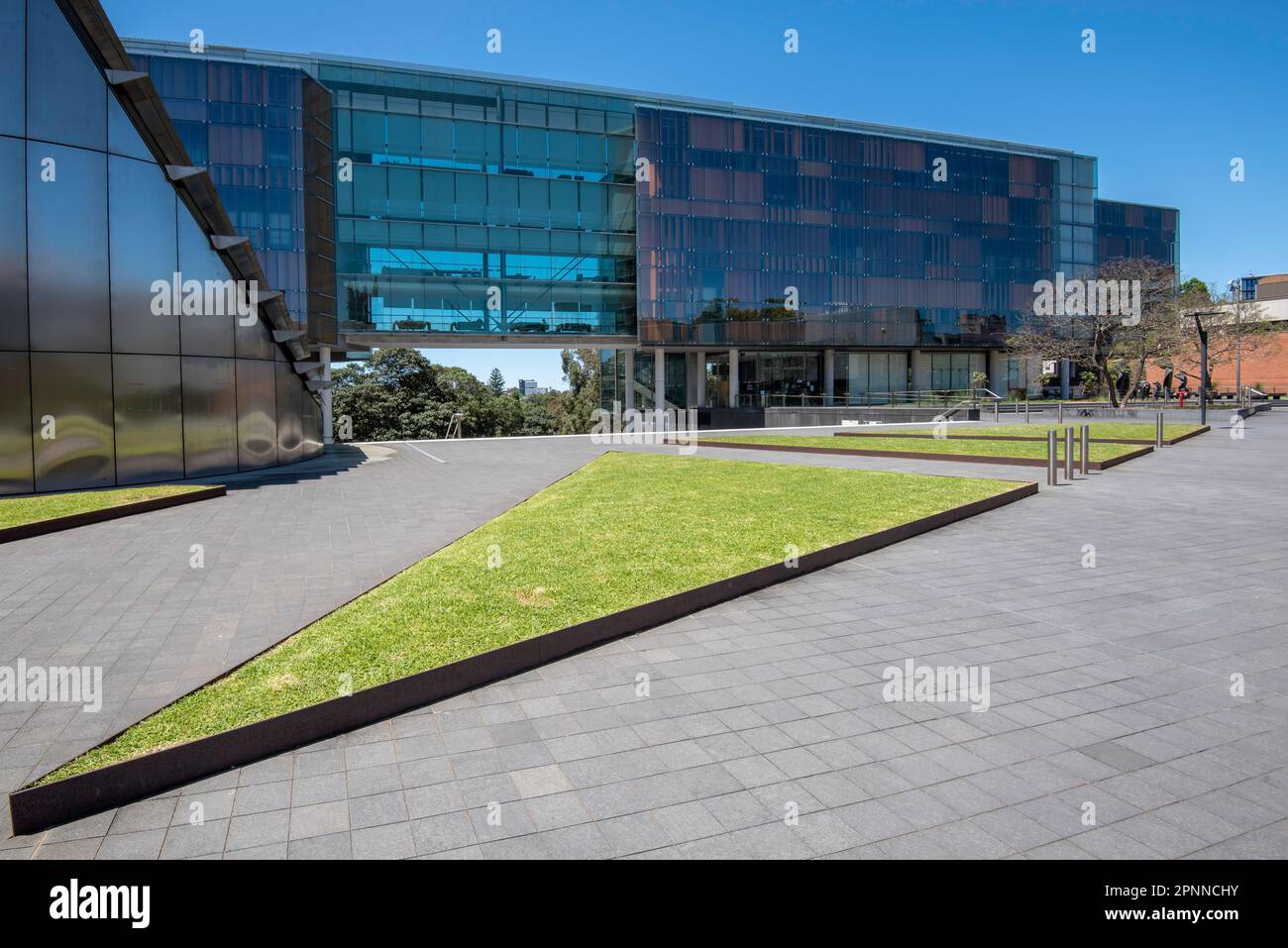 Das Gebäude der New Law School der University of Sydney wurde von der Architekturfirma Francis-Jones Morehen Thorp alias FJMT in Sydney entworfen. Stockfoto