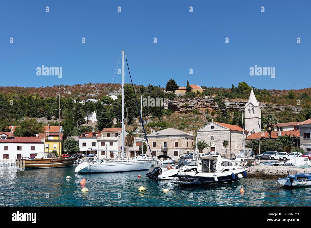 Port, Jablanac, Jablanac, Licko-Senjska, Kroatien Stockfoto