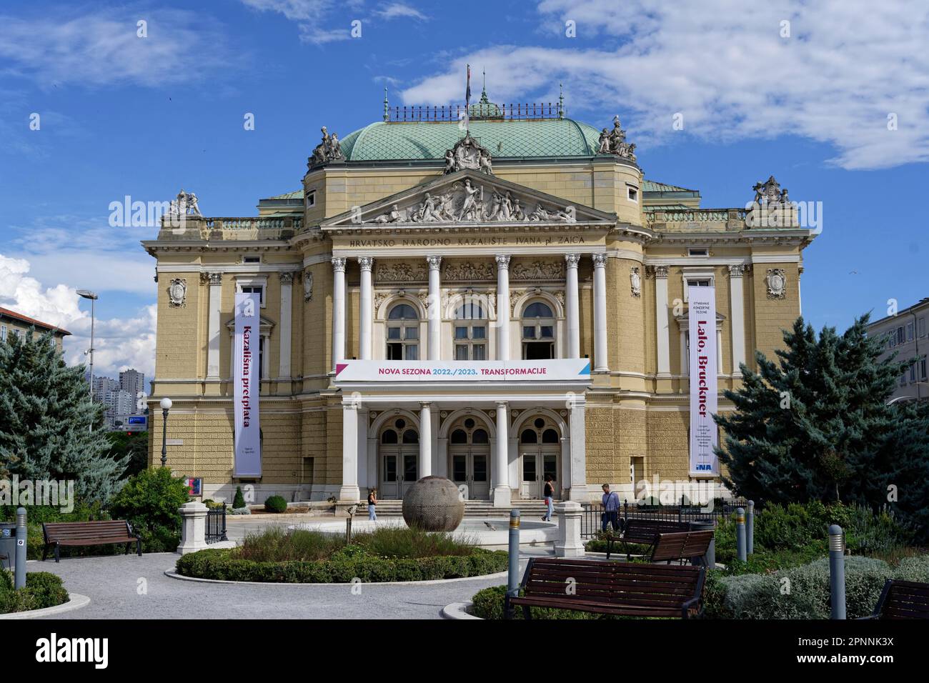 Nationaltheater, Rijeka, Primorsko-Goranska, Kroatien Stockfoto