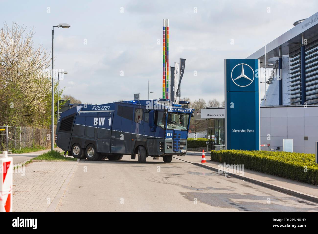 BW1 Polizeiwasserkanone, Stuttgart, Baden-Württemberg, Deutschland Stockfoto