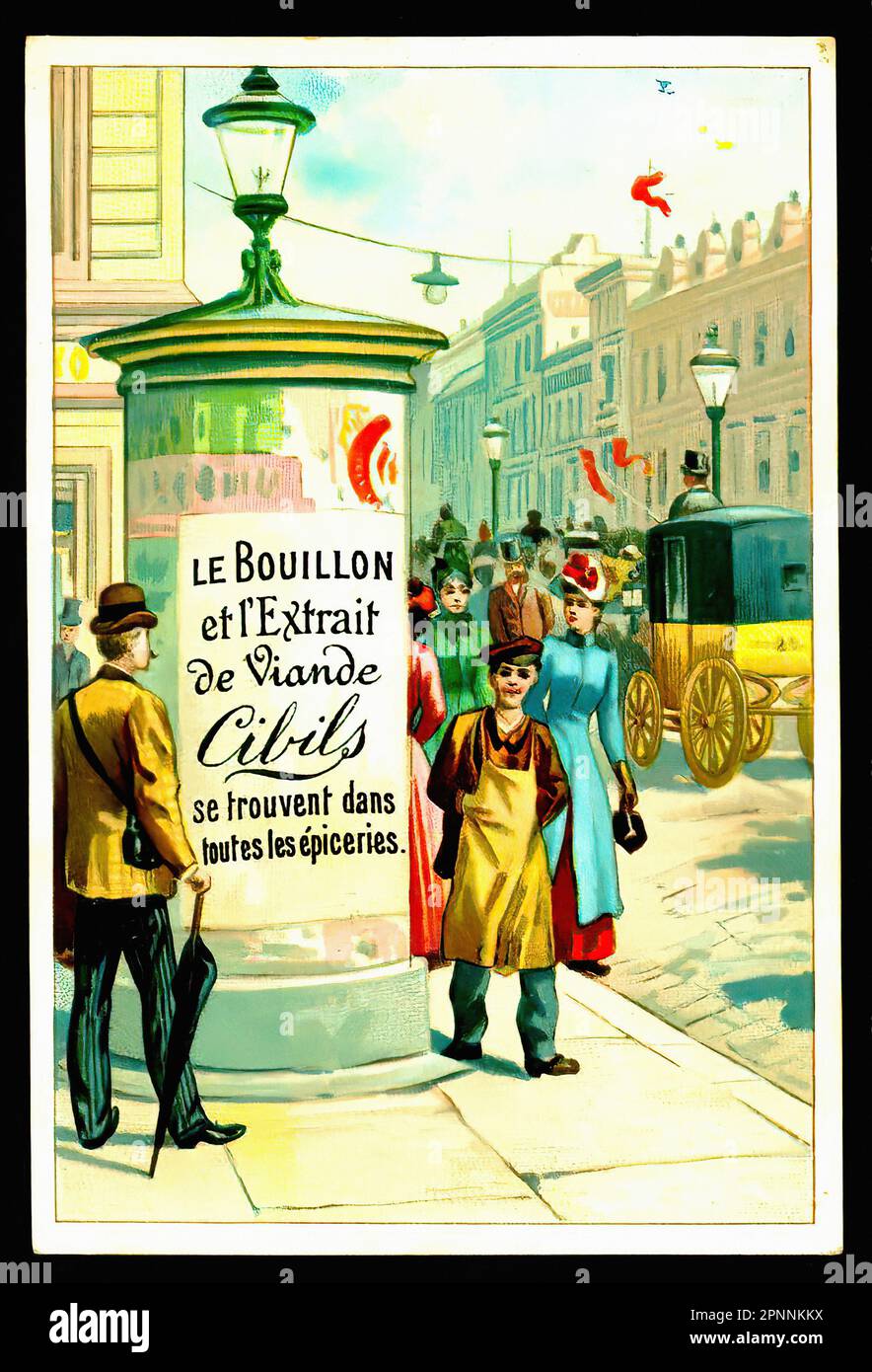 Werbetoster 001 – Vintage Cibils, Belle Epoque-Ära Stockfoto