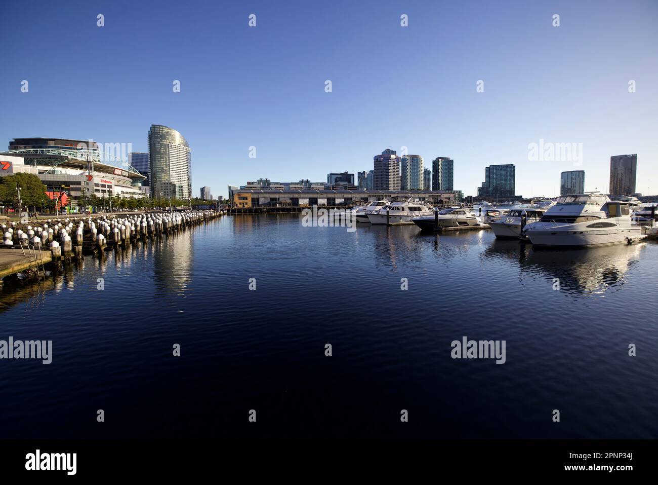 Wunderschöner Tag am Ufer von Melbourne Stockfoto